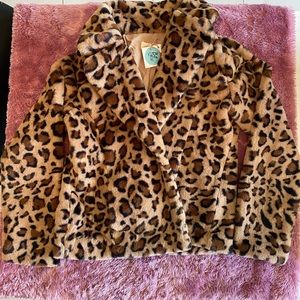 Animal Print Fur Coat